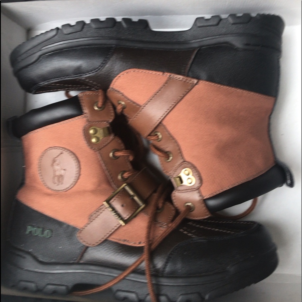 Polo Ralph Lauren. Chocolate Tan Colby Boot.